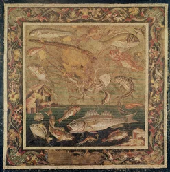 Fische, Mollusken und Krustentiere (Mosaik)